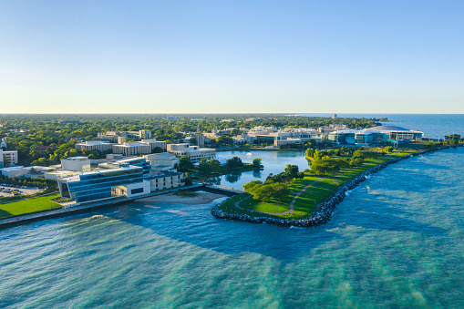Northwestern University Campus Aerial View