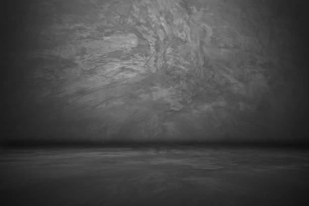 istock cement floor and wall backgrounds, dark room, interior. 1044044064