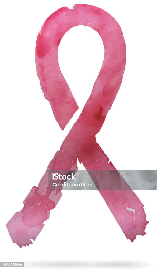 pink ribbon Painted breast cancer awareness ribbon Breast Cancer Awareness Ribbon stock vector