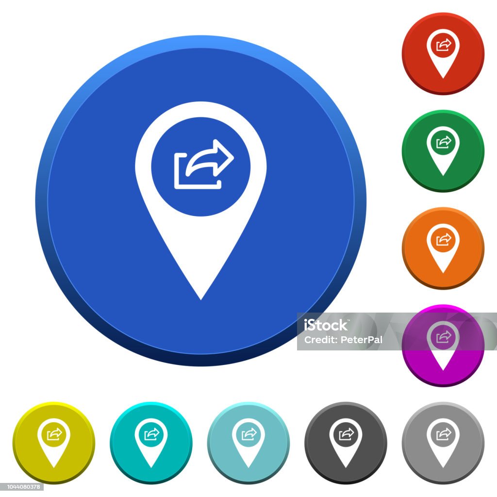 Map Geometry Buttons Export Gps Map Location Beveled Buttons Stock Illustration - Download ...