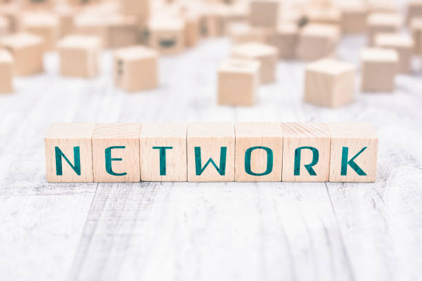 istock The Word Network Formed By Wooden Blocks On A White Table 1044085506