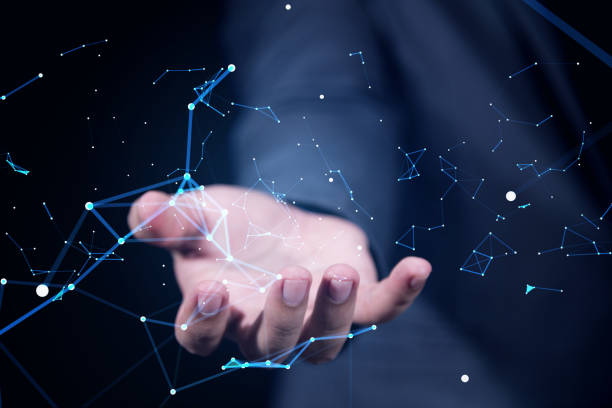istock Digital Composite Image Of Businessman With Connecting Dots 1044097886