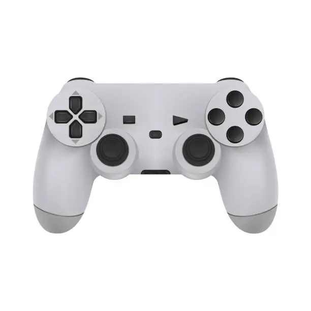 Vector illustration of Realistic Mock-up Modern Game Controllers. Gamepad from the game console isolated on a white background. Vector illustration.