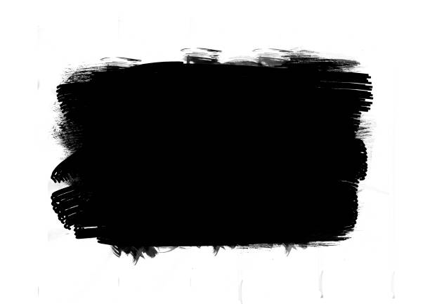 istock Black color graphic patches graphic brush strokes design effect element for background 1044112966