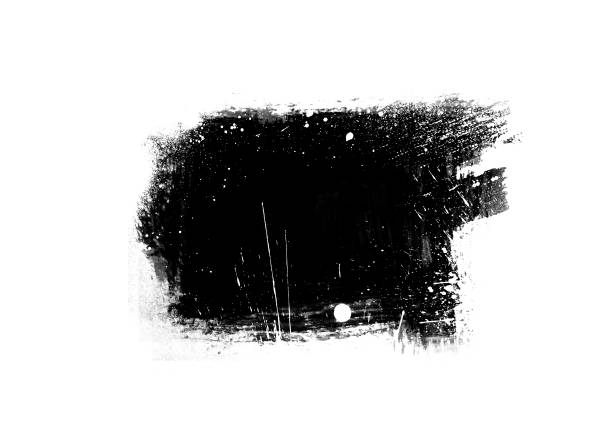 istock Black color graphic patches graphic brush strokes design effect element for background 1044113202
