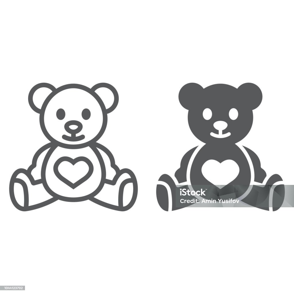 Biểu Tượng Hình Gấu Teddy Trẻ Em Và Đồ Chơi Dấu Hiệu Động Vật Đồ ...
