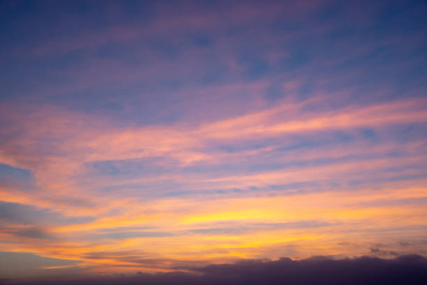 istock Colorful sky with clouds at sunset 1044129080