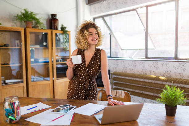 istock Creative businesswoman in office 1044132878