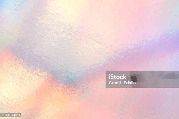 Holographic Neon Shiny Background Minimalist Style Millennial Colors Stock Photo - Download Image Now