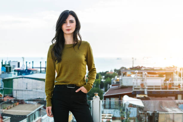 Young serious businesswoman, Turkish woman, Istanbul, Turkey