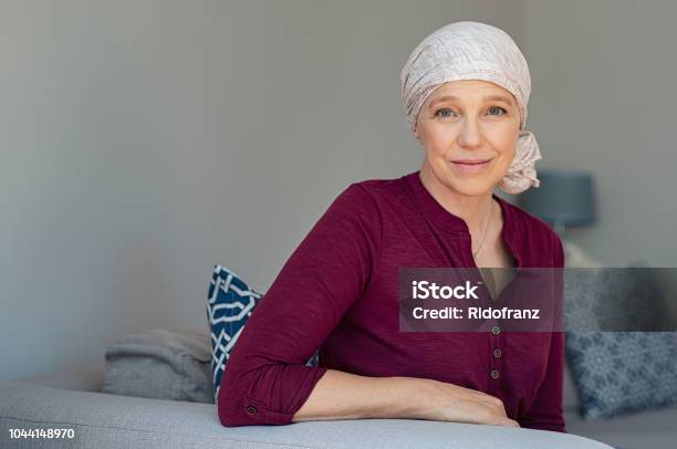 Mature Woman Suffering From Cancer Stock Photo - Download Image Now - Cancer - Illness, Patient, Women