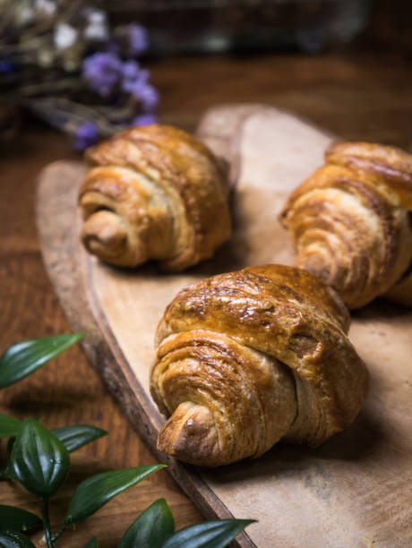 istock Fresh croissant a flaky, viennoiserie pastry. 1044162936