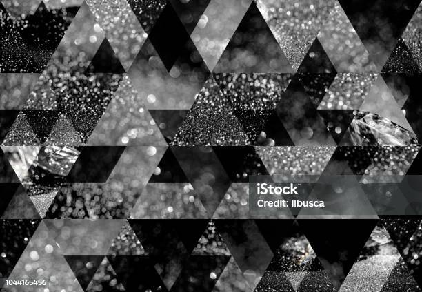 Abstract Triangle Mosaic Background Stock Photo - Download Image Now - Diamond - Gemstone, Backgrounds, Diamond Shaped