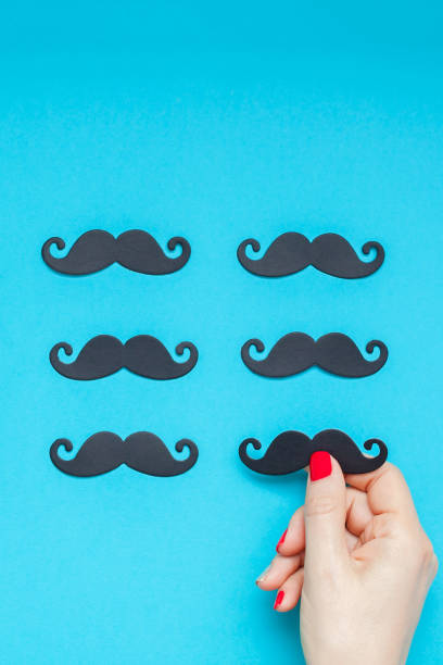 istock Paper moustaches for men fathers dad concept 1044171934