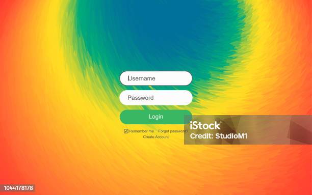 Background For Sign In Login User Interface Modern Screen Design For Mobile App And Web Design ...