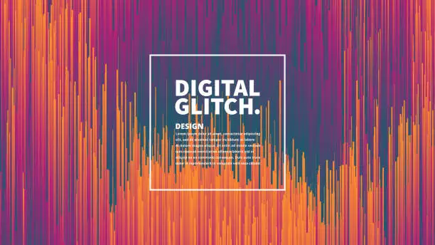 Vector illustration of Digital Glitch Effect Vector Abstract Background