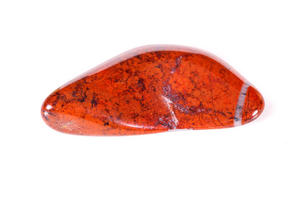 istock Macro mineral stone jasper on a white background 1044181384