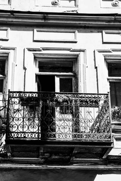 istock Old Tbilisi architecture, window and exterior decor in summer day 1044181602