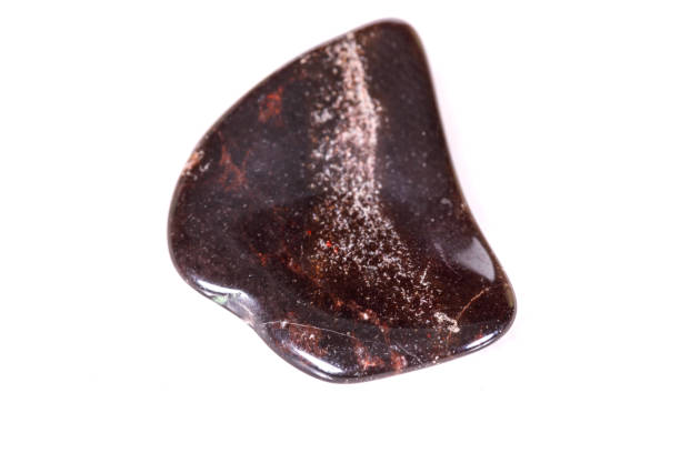 istock Macro mineral stone jasper on a white background 1044184120