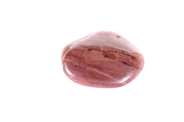 istock Macro mineral stone jasper on a white background 1044184342