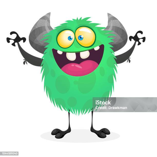 Tiny Little Cartoon Monster Vector Clip Art Stock Illustration - Download Image Now - Alien, Anger, Animal