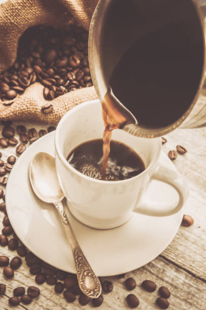 istock coffee bean. a Cup of coffee. selective focus. 1044196588
