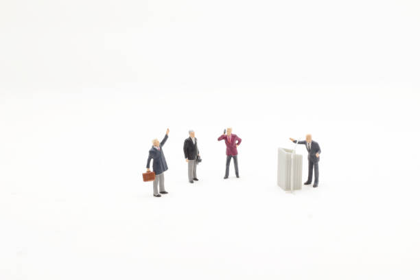 Classic car miniatures and businessman