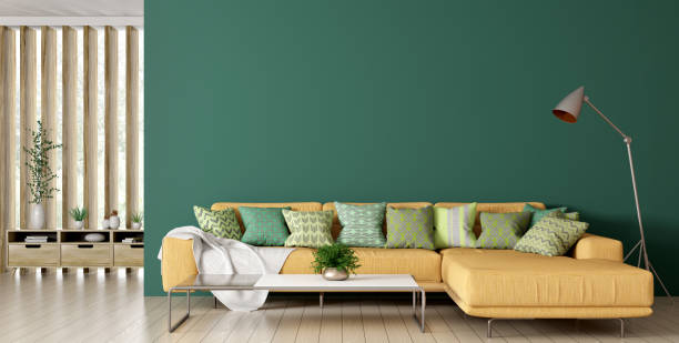 istock Interior of living room with sofa 3d rendering 1044197494