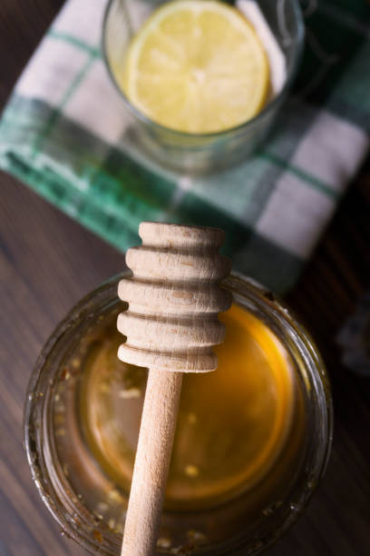 istock Tea set on vintage background from above 1044200554