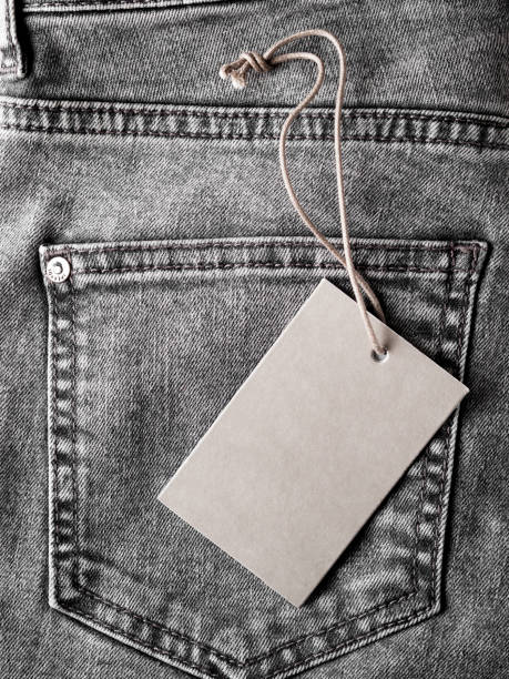 istock Black price tag on Jeans,pocket 1044206436