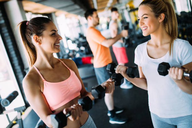 istock Women working out in gym 1044207658