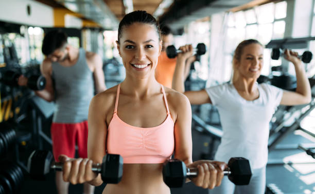 istock Group of people have workout in gym 1044207734