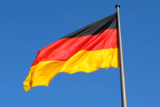 istock German national flag - Germany. 1044225374