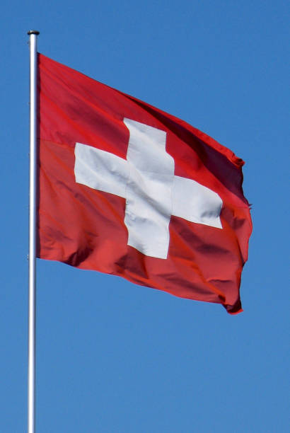istock Swiss flag - Switzerland. 1044228578