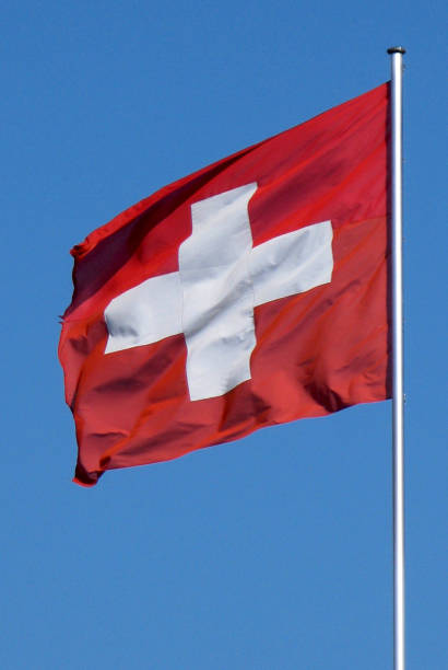 istock Swiss flag - Switzerland. 1044228730