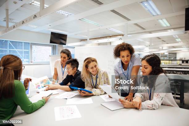 Diverse Females Involved In Stem Stock Photo - Download Image Now - Teacher, Research, Education Training Class