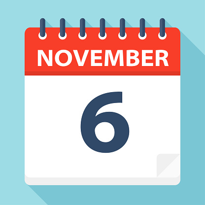 6 Novembre Icône De Calendrier Vecteurs libres de droits et plus d'images vectorielles de Calendrier - Calendrier, Novembre, 2018 - iStock