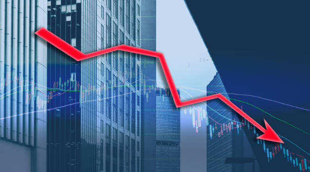 istock Composing with business building and stock chart  background 1044243142