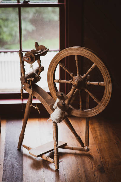 old farmhouse spinning wheel