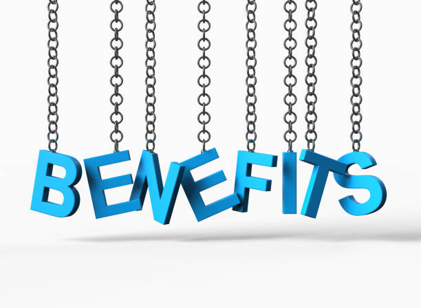 istock Benefits  word hanging on chain 1044247282
