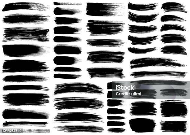 Set Of Vector Brush Strokes Stock Illustration - Download Image Now - Brush Stroke, Brushing, Paint