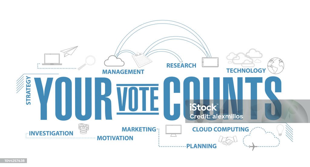 Voting Count Examples Your Vote Counts Diagram Plan Concept Stock Illustration - Download ...
