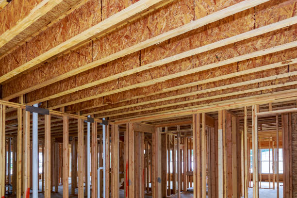 istock A new home under construction interior and plumbing inside a house frame. 1044262014