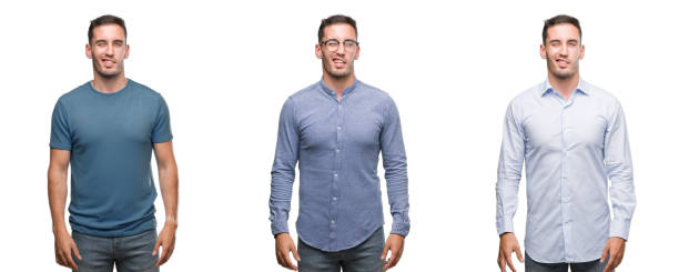 istock Handsome young man wearing different outfits winking looking at the camera with sexy expression, cheerful and happy face. 1044263766