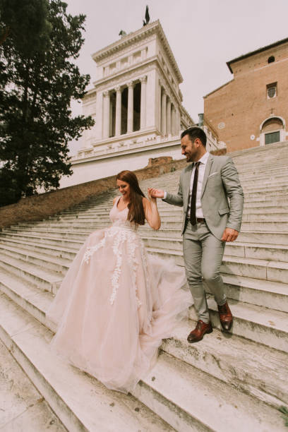 istock Wedding couple  in Rome, Italy 1044266682