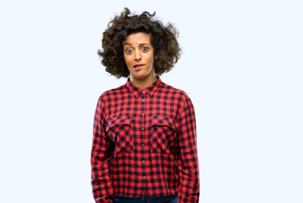 istock Beautiful arab woman doubt expression, confuse and wonder concept, uncertain future 1044267392
