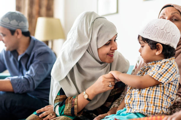 istock Muslim mother and her son 1044268124