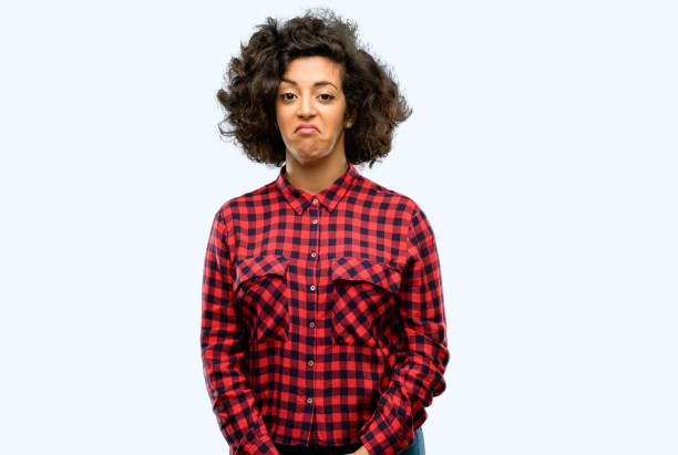 istock Beautiful arab woman having skeptical and dissatisfied look expressing Distrust, skepticism and doubt 1044268304