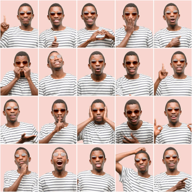 istock Young african man, different emotions collage over pink background 1044276792