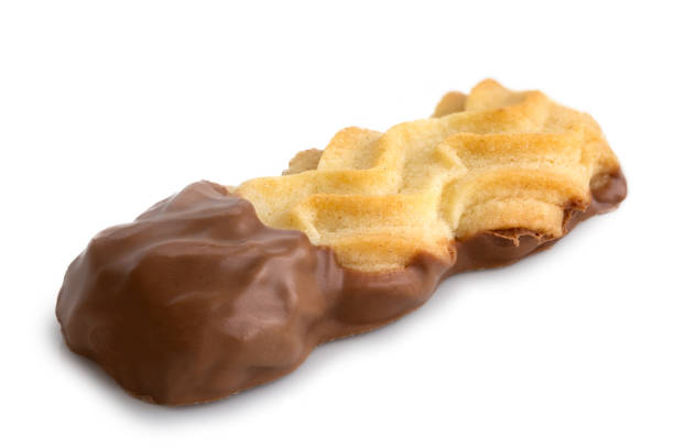 istock Viennese milk chocolate dipped finger isolated on white. 1044279886